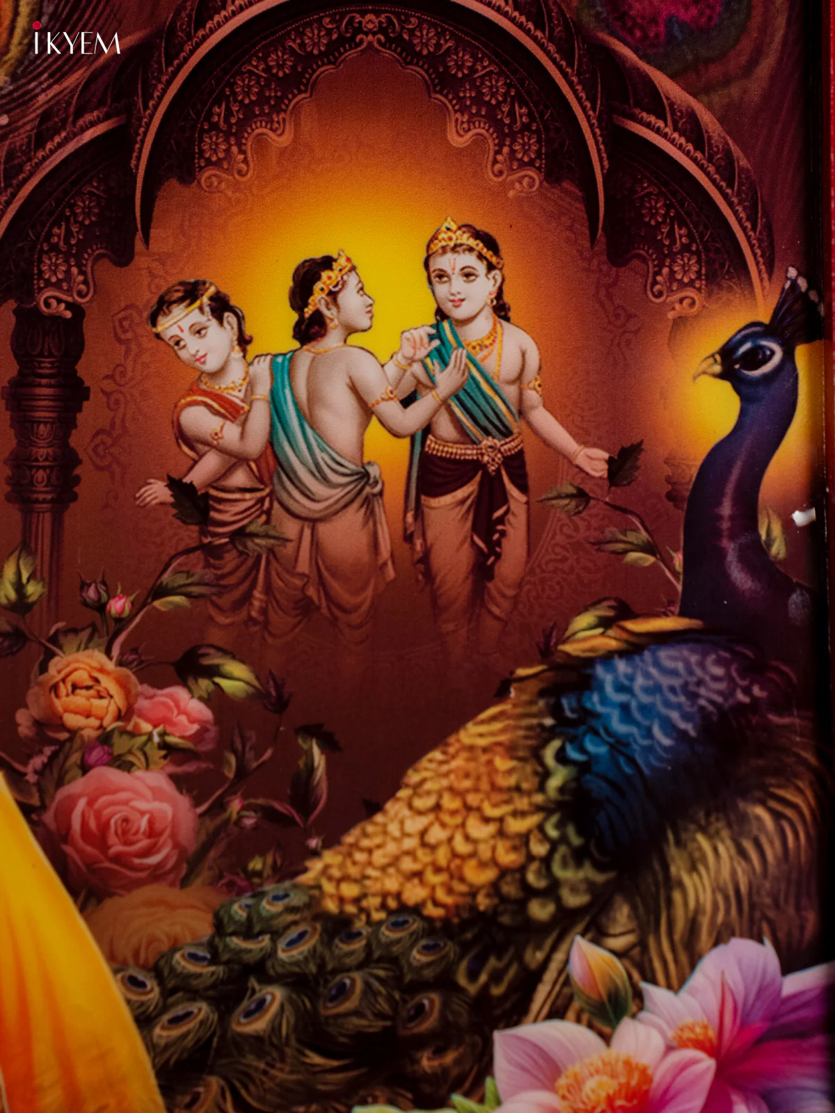 Rectangle Painted Crystal Frames - Radha Krishna - KH02129 - Image 4