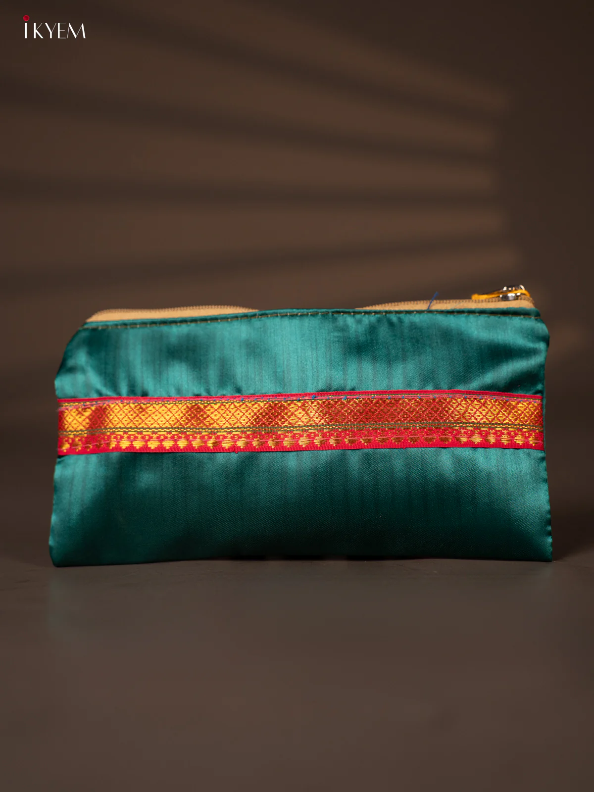 Satin purse Lakshmi with Green - KH04114 - Image 4