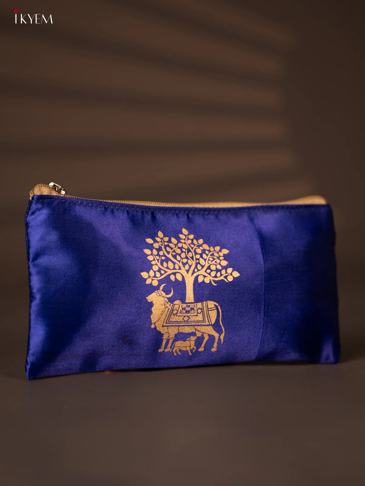 Satin purse cow&calf with blue - KH04115 - Image 2