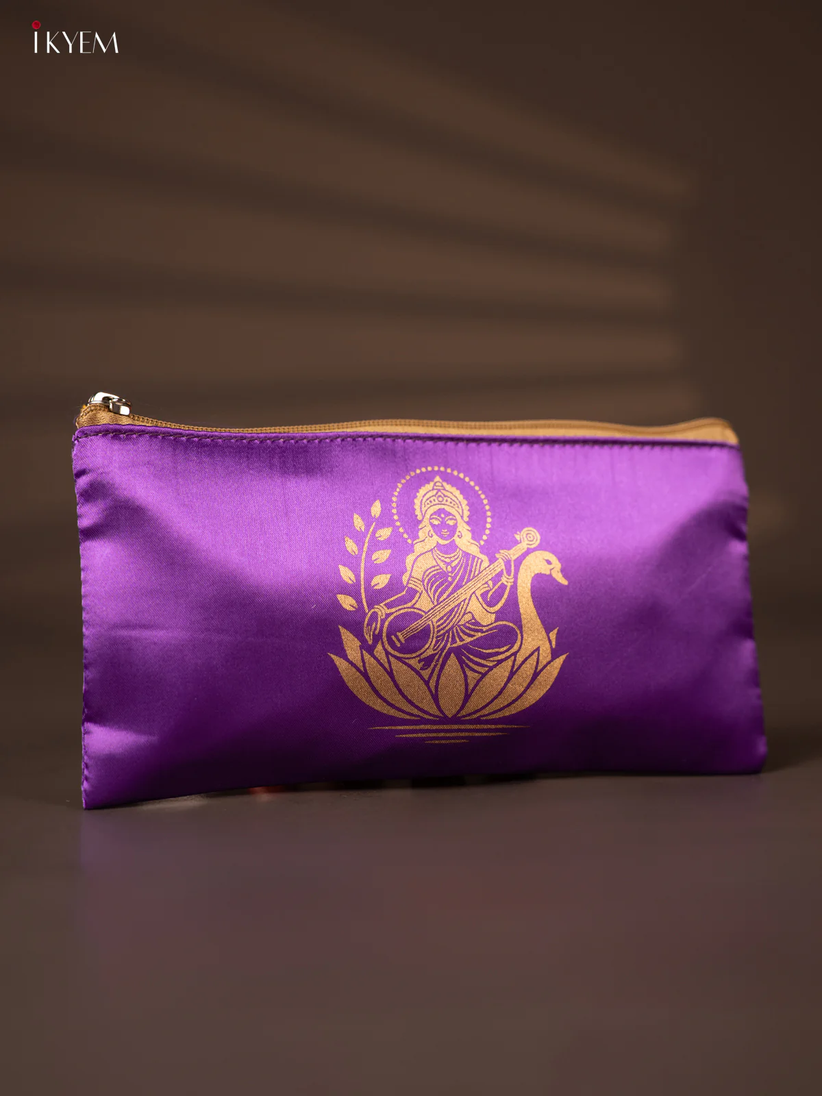 Satin purse lakshmi with Purple - KH04118 - Image 2