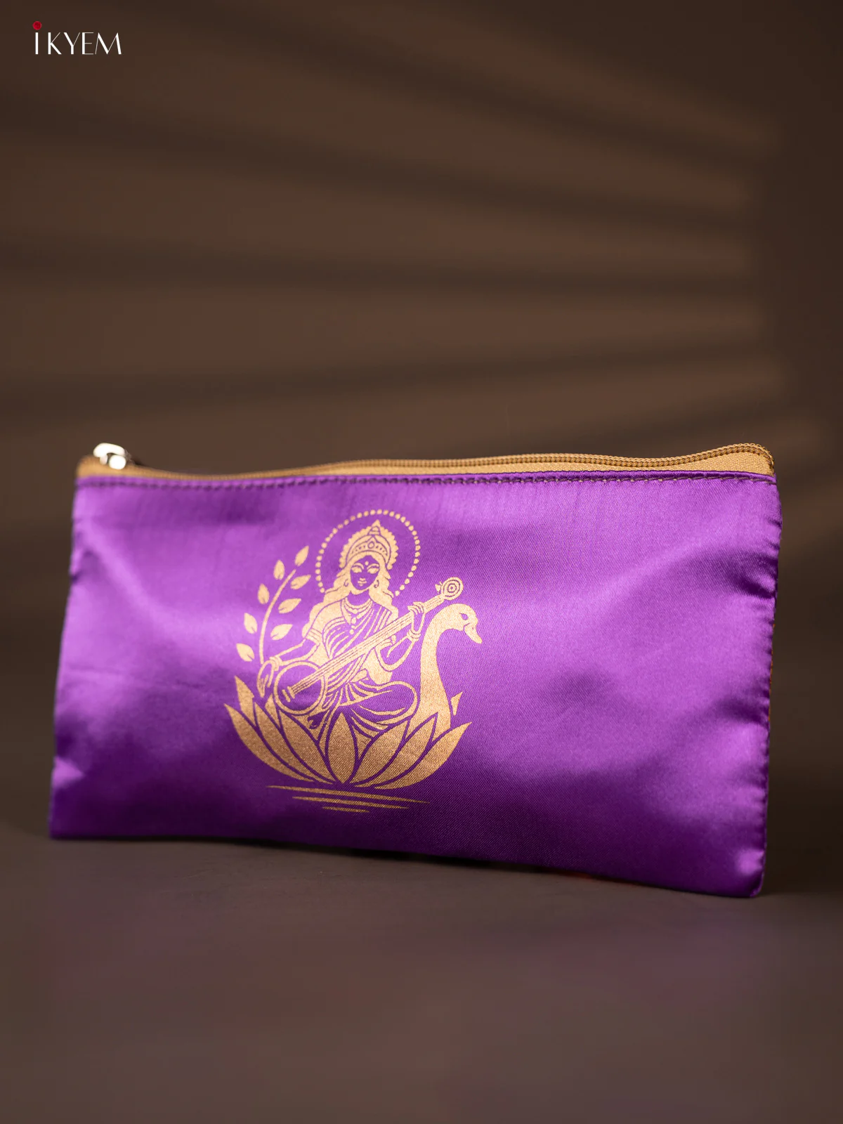 Satin purse lakshmi with Purple - KH04118 - Image 3