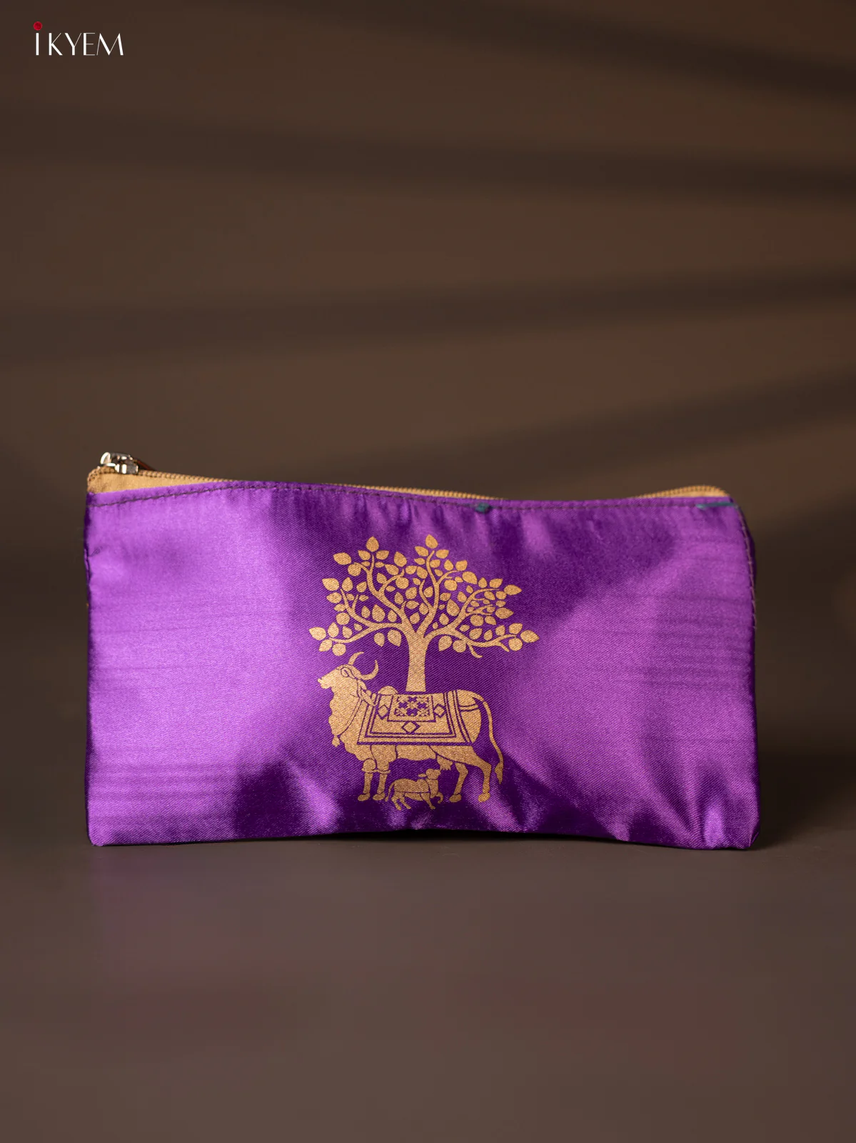 Satin purse cow&calf with Purple - KH04119
