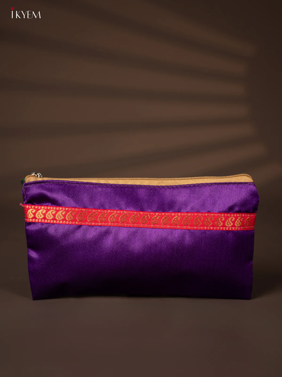 Satin purse lakshmi purple with pink - KH04126 - Image 4