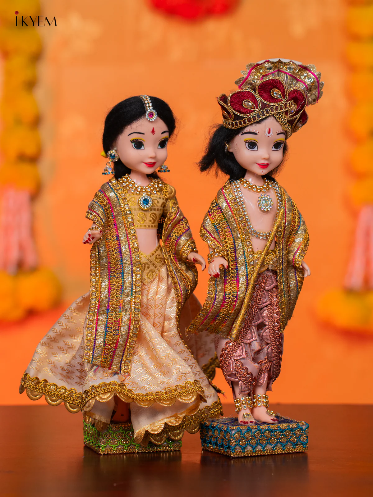 Radha Krishna Golu Doll - 10 Inches - KH07142 - Image 2