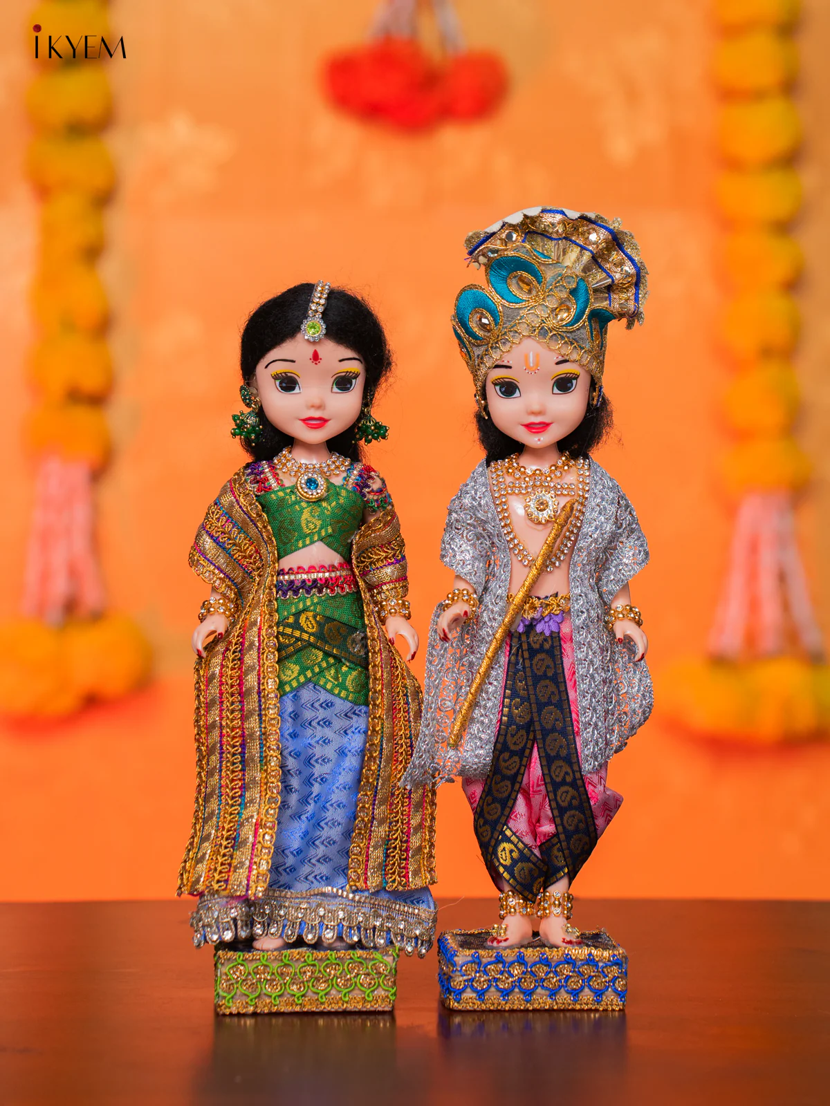 RADHA KRISHNA - Golu Display Doll - 10 Inches - KH07143