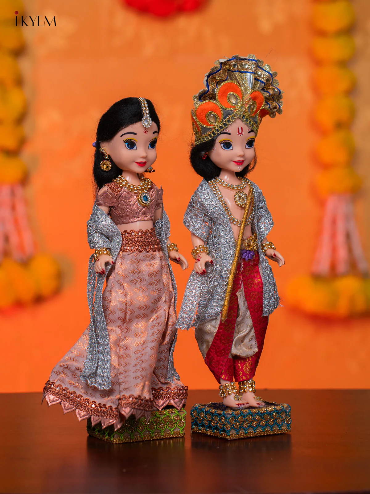 Radha Krishna Golu Doll - 10 Inches - KH07144 - Image 2