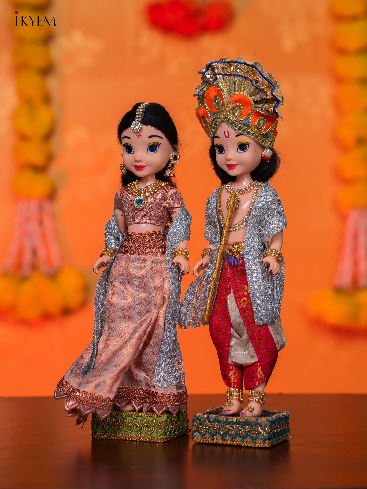 Radha Krishna Golu Doll - 10 Inches - KH07144 - Image 3