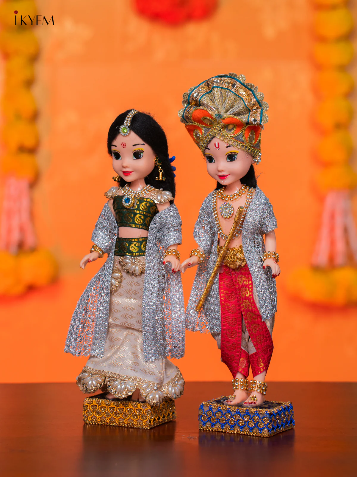 RADHA KRISHNA - Golu Display Doll - 10 Inches - KH07145 - Image 3