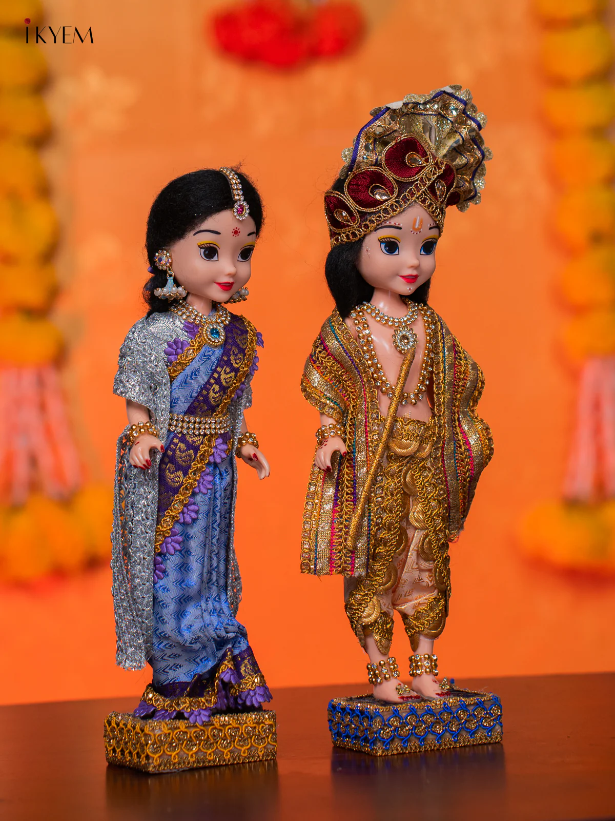 RADHA KRISHNA - Golu Display Doll - 10 Inches - KH07147 - Image 2