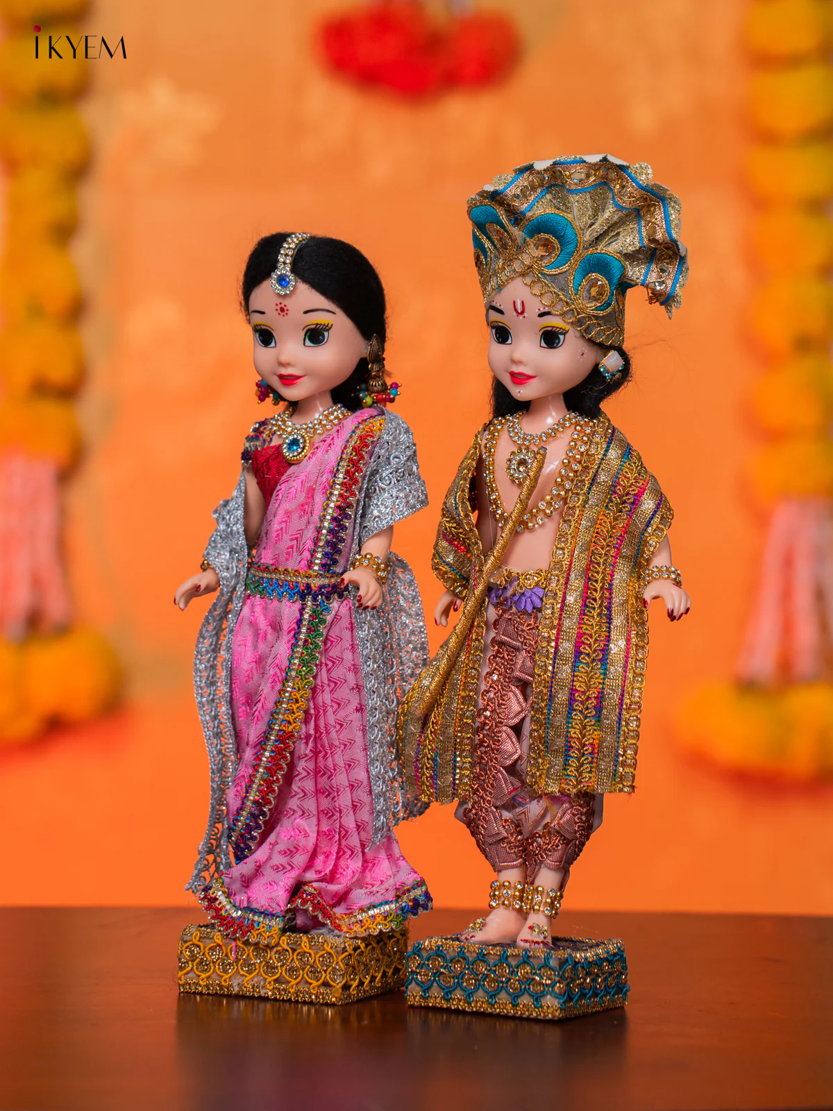 RADHA KRISHNA - Golu Display Doll - 10 Inches - KH07148 - Image 3