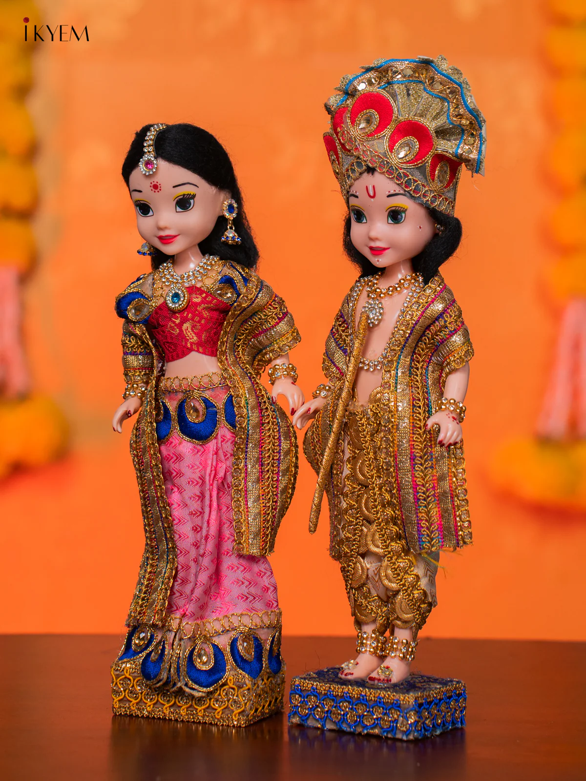 RADHA KRISHNA - Golu Display Doll - 10 Inches - KH07150 - Image 3