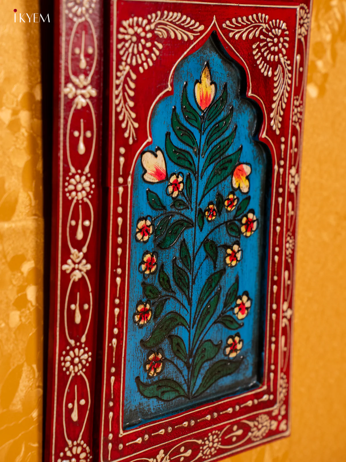 Wooden Hand painted Wall Frame - Red - 12 Inches - KH08113 - Image 4