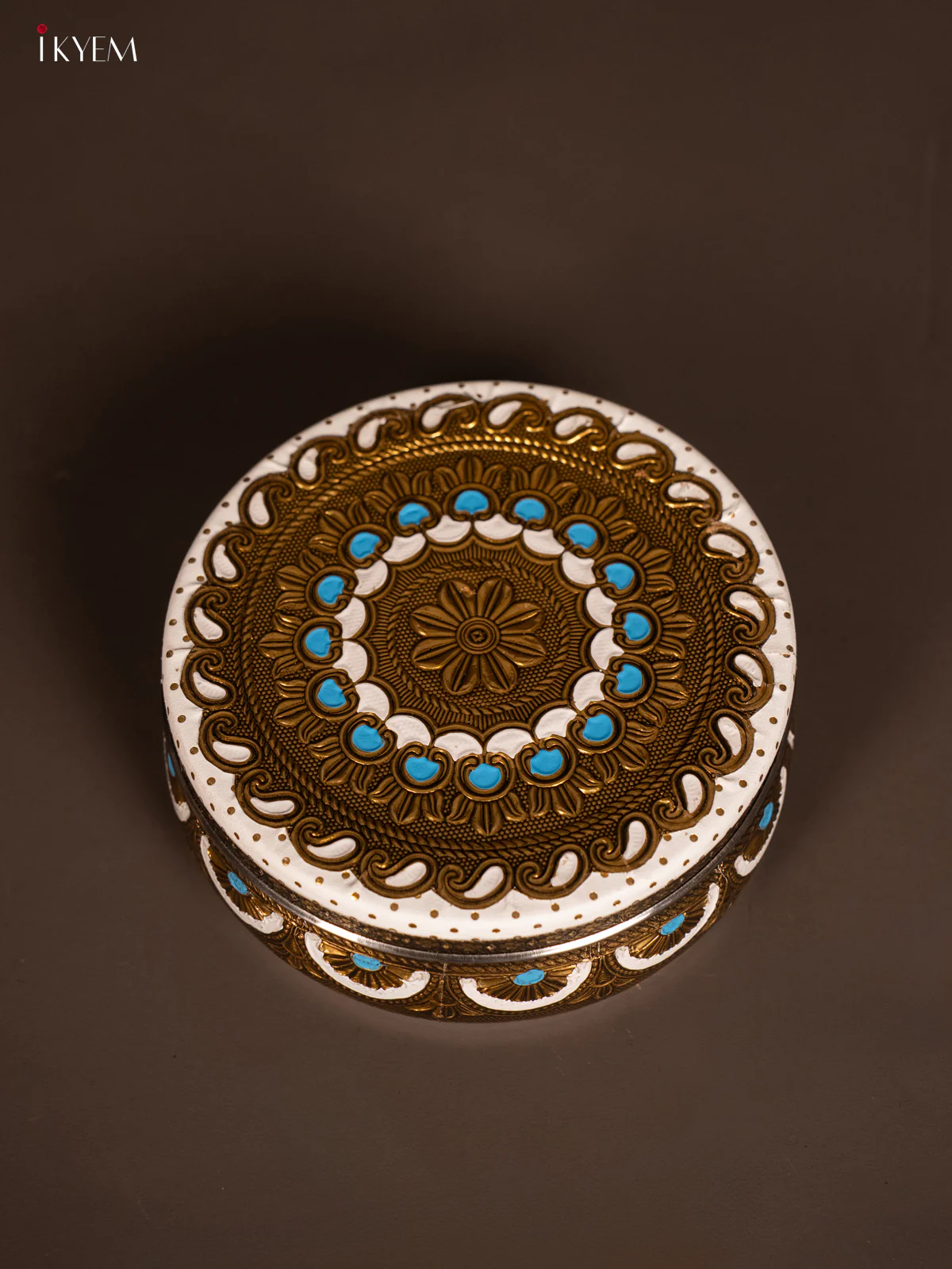 Oxidised White colour steel box (6X6) Inches - KH09126 - Image 3
