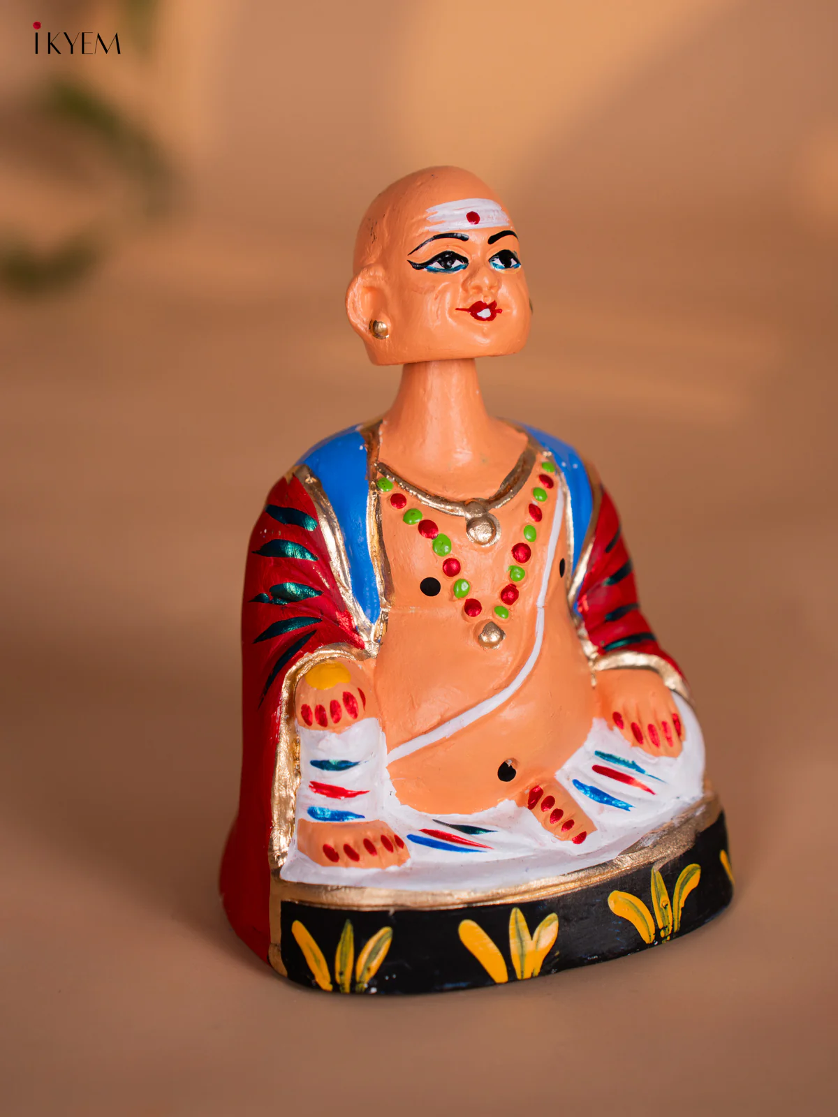 Thanjavur Dancing Doll - Couples - 7 Inch - Red & Blue - KH13148 - Image 4