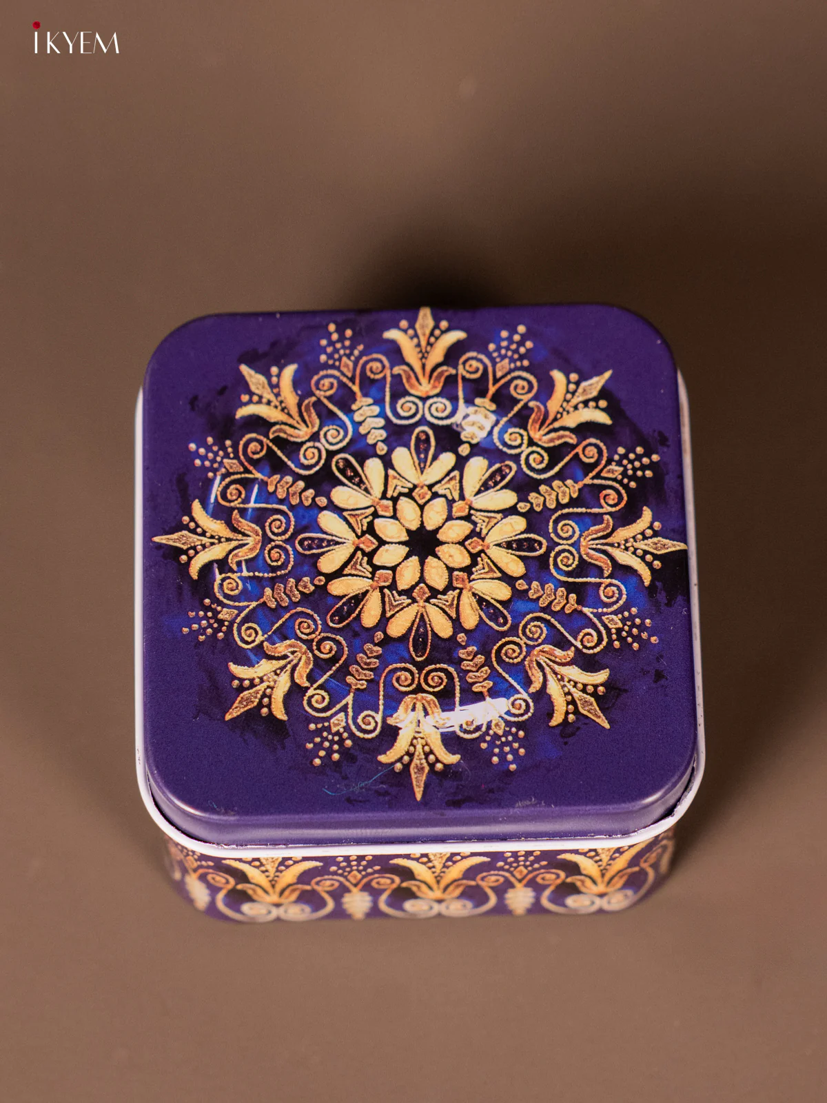 Square Decorative Tin Box - Purple - KH14130 - Image 2
