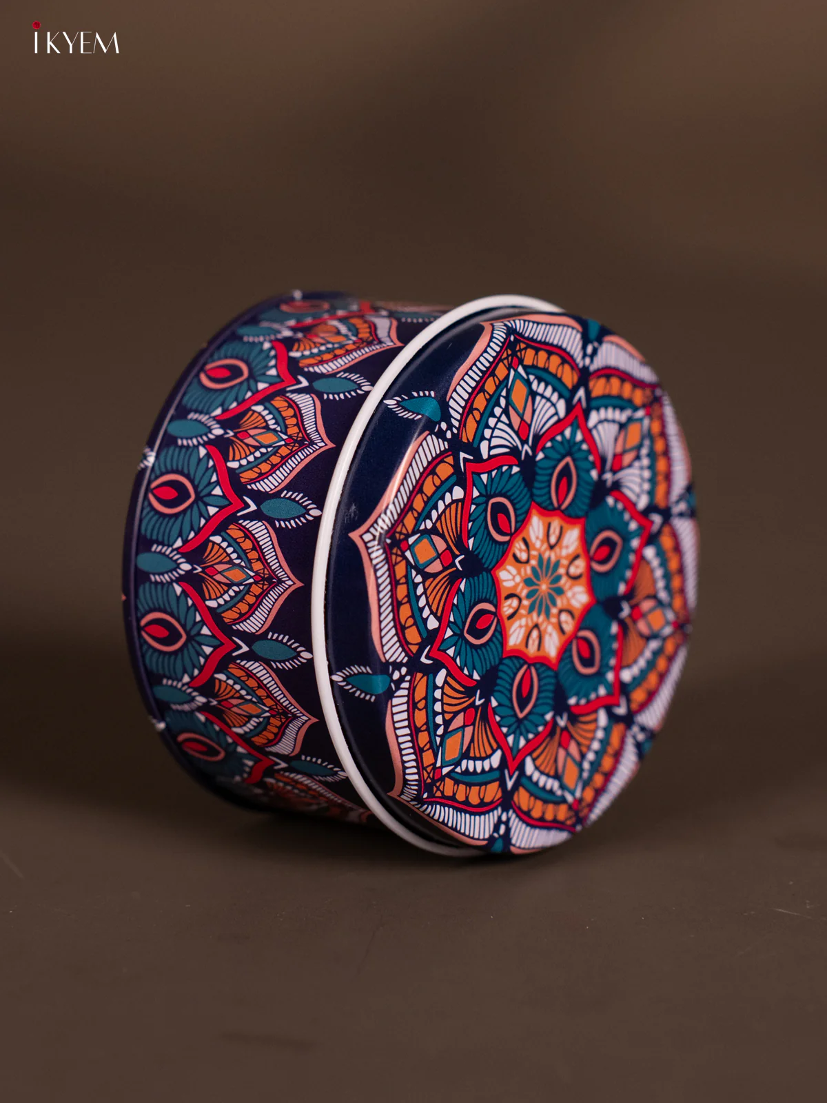 Round Decorative Tin Box - Multicolour - KH14131 - Image 4
