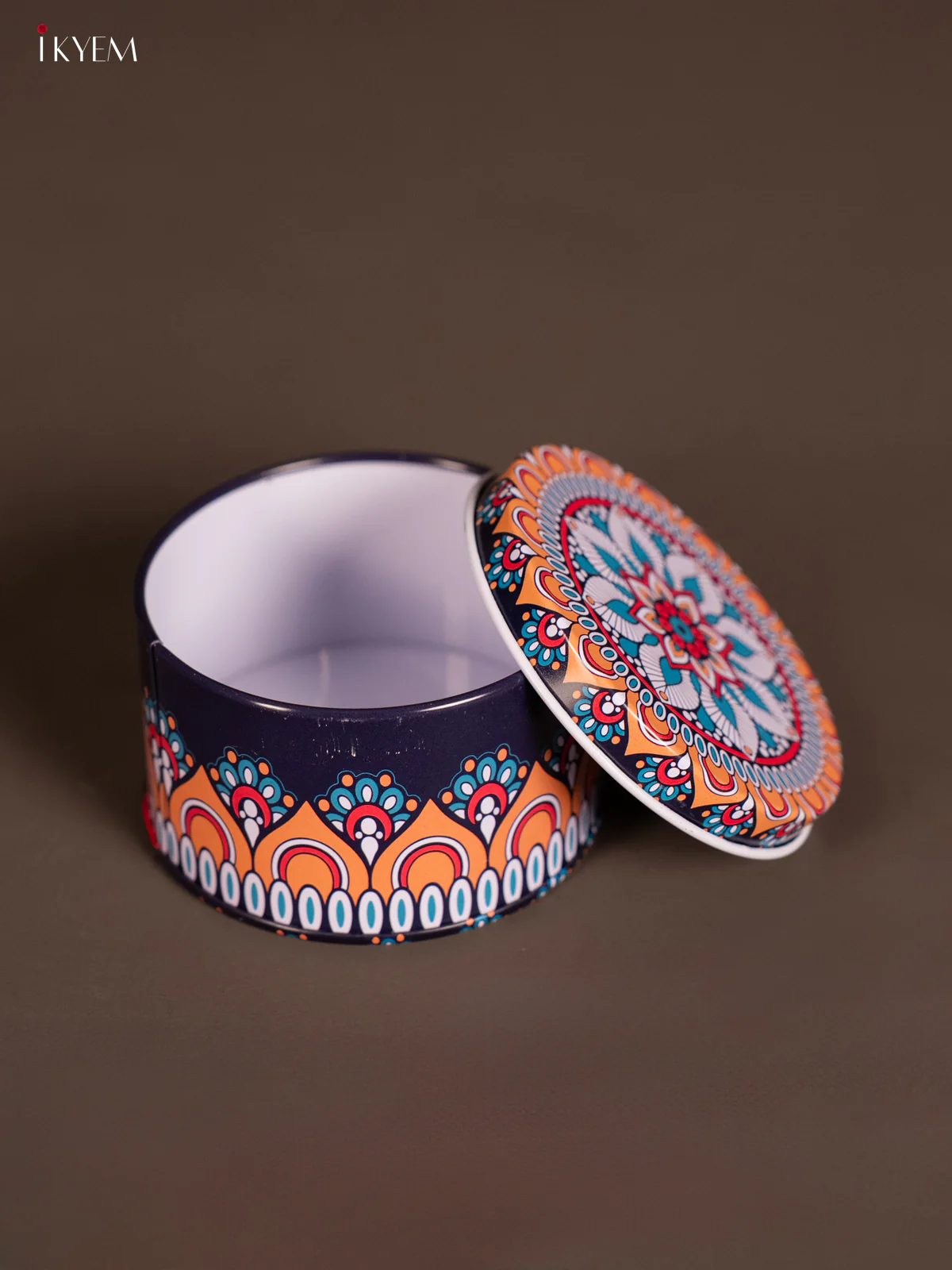 Round Decorative Tin Box - Multicolour - KH14133 - Image 3