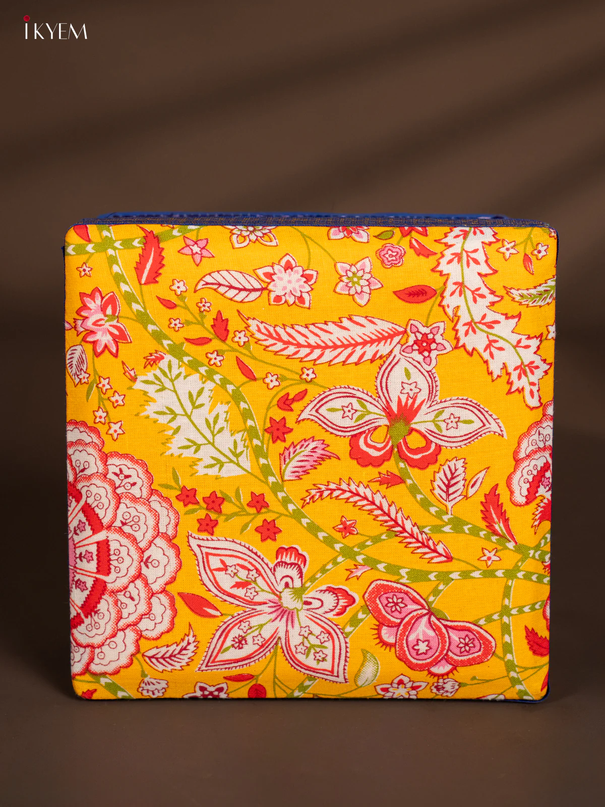Korai Kalamkari square box - Blue - (7.5 x 7.5) Inches - KH14152 - Image 2