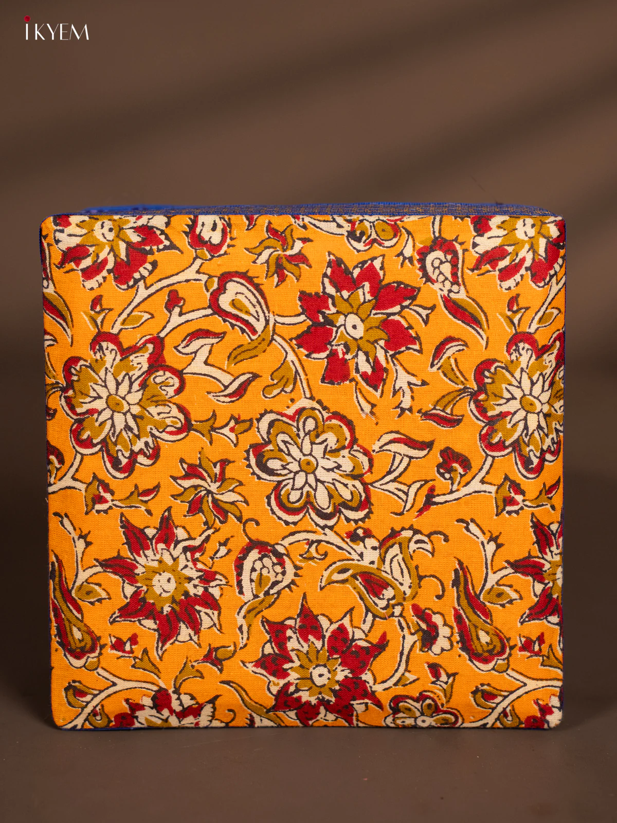 Korai Kalamkari square box - Blue - (7.5 x 7.5) Inches - KH14153 - Image 2