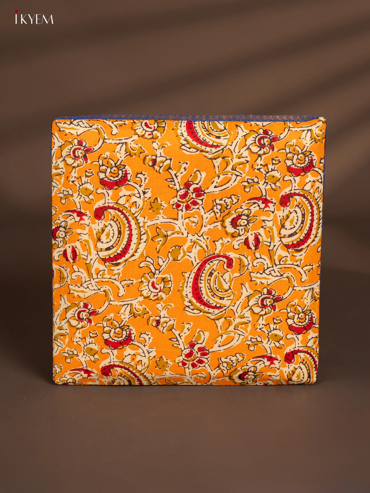 Korai Kalamkari square box - Blue - (7.5 x 7.5) Inches - KH14155 - Image 2