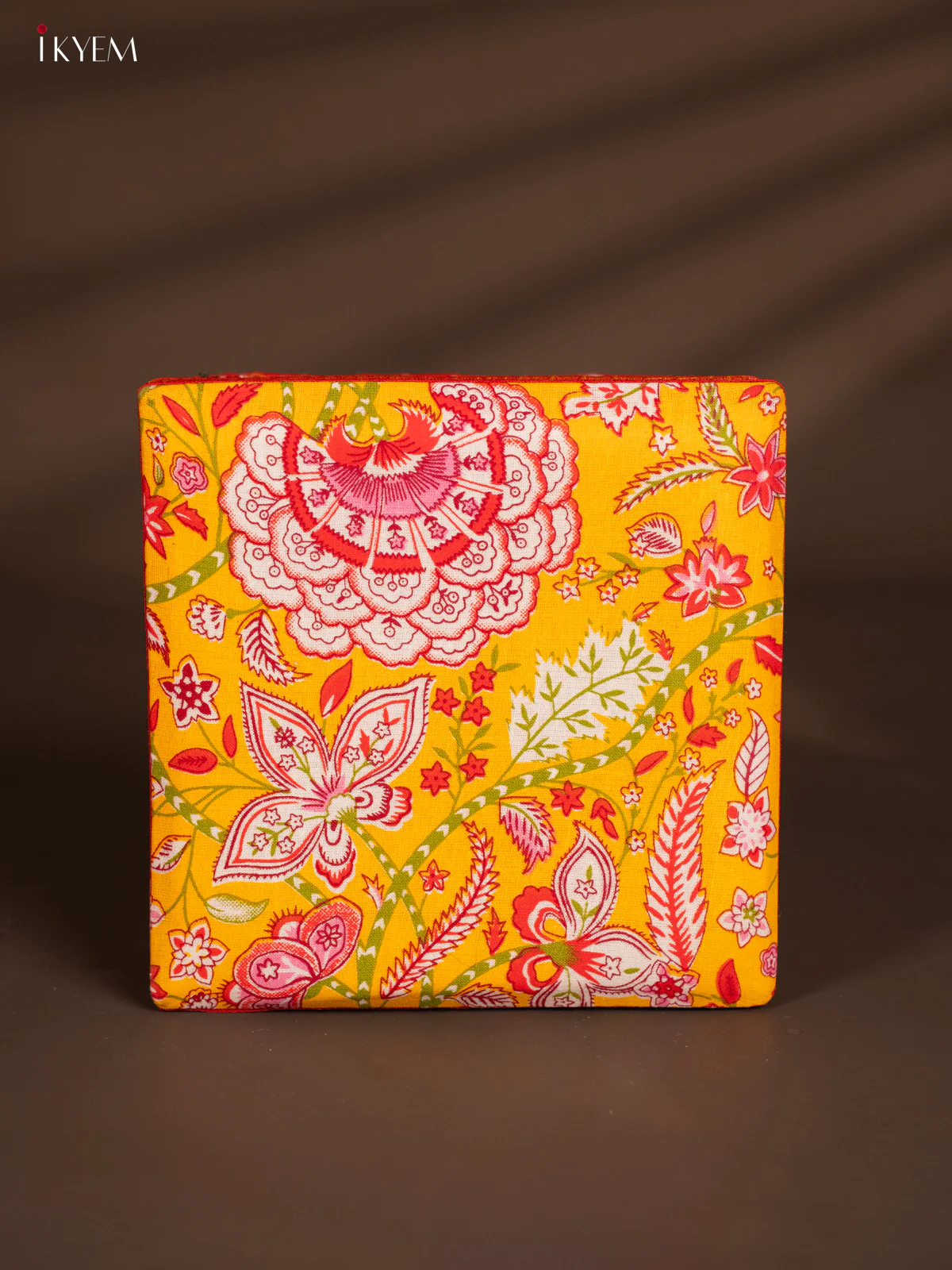 Korai Kalamkari square box - Red - 8*8 Inches - KH14163 - Image 2