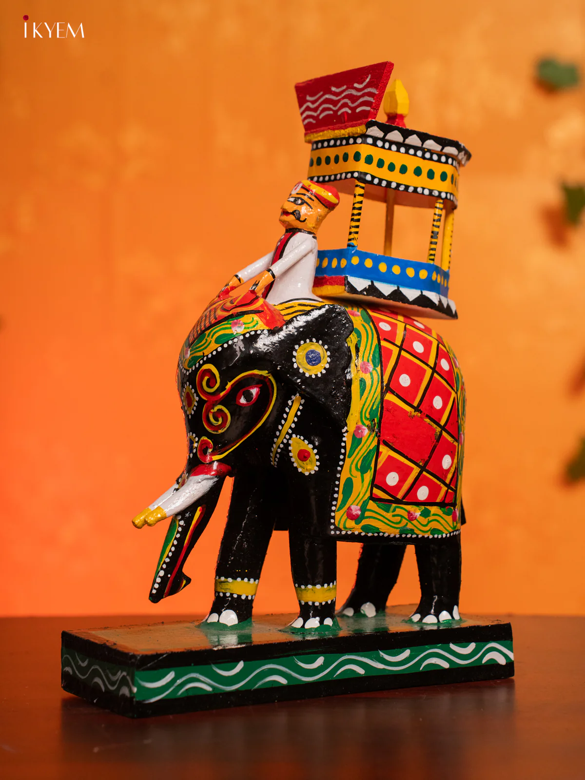 Handmade Kondapalli Elephant Ambari Toy - 10.5 Inches - KH18131 - Image 2