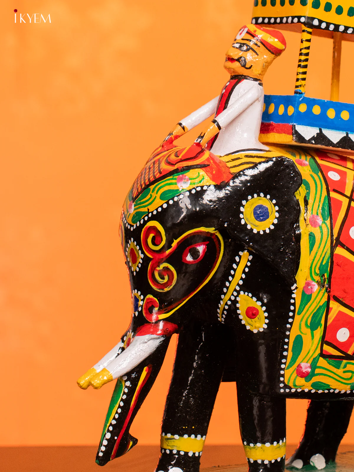 Handmade Kondapalli Elephant Ambari Toy - 10.5 Inches - KH18131 - Image 3