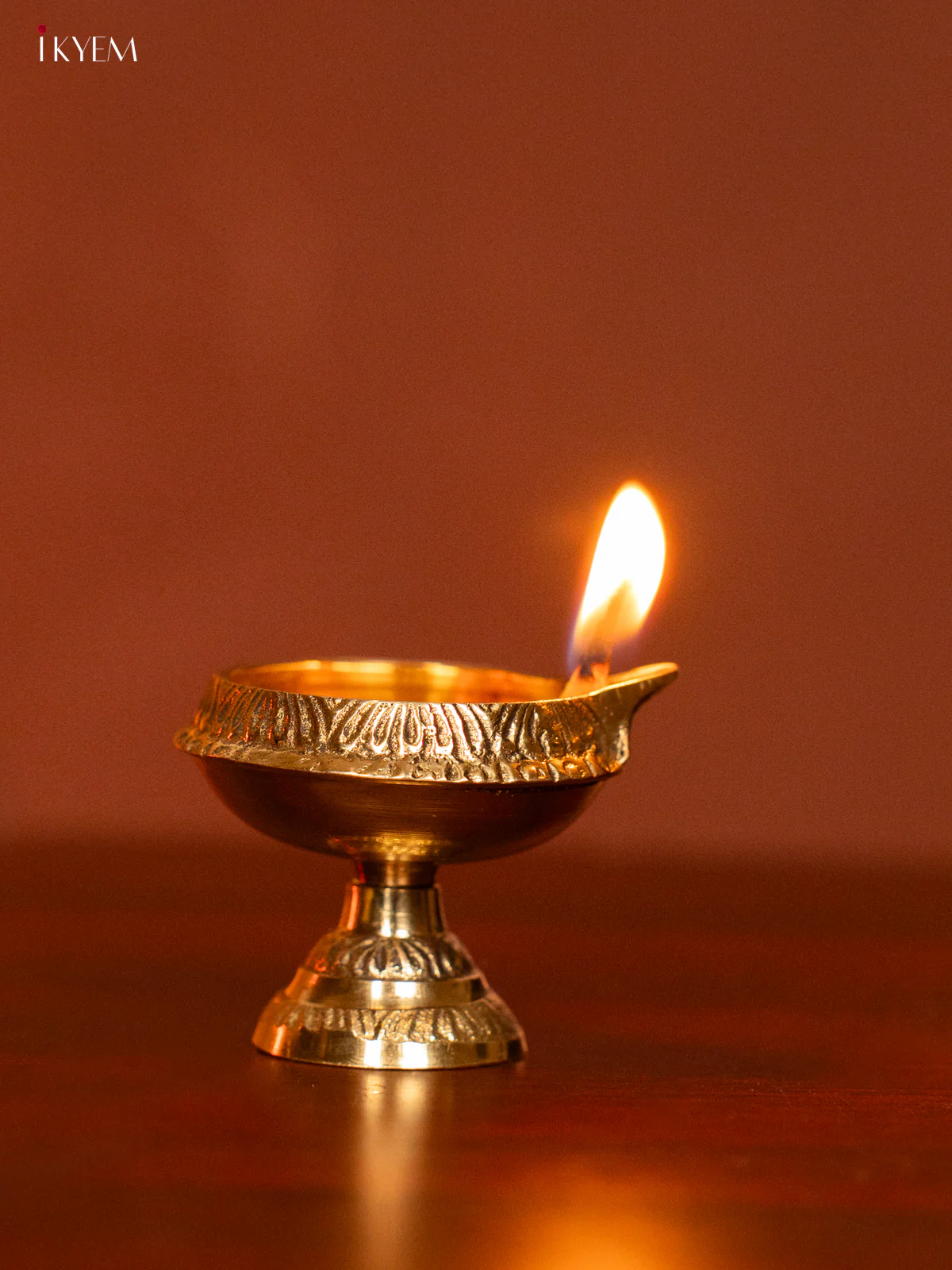 Brass Kubera Diya with Stand - 1.5 Inch - KH18191 - Image 4