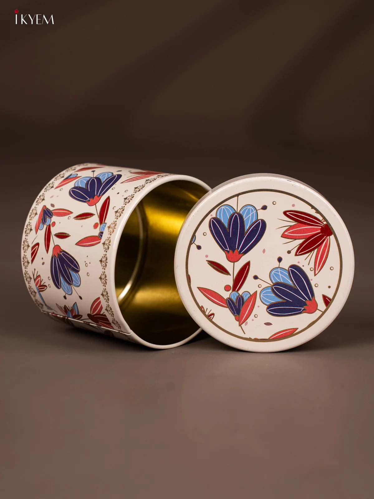 Digital Printed Dry Fruit & Snacks Tin Jar Cylinder - 3 inch - Light Grey - KH19121 - Image 4