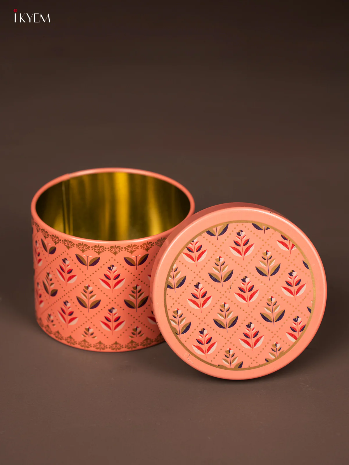 Digital Printed Dry Fruit & Snacks Tin Jar Cylinder - 3 inch - Light Pink - KH19123 - Image 3