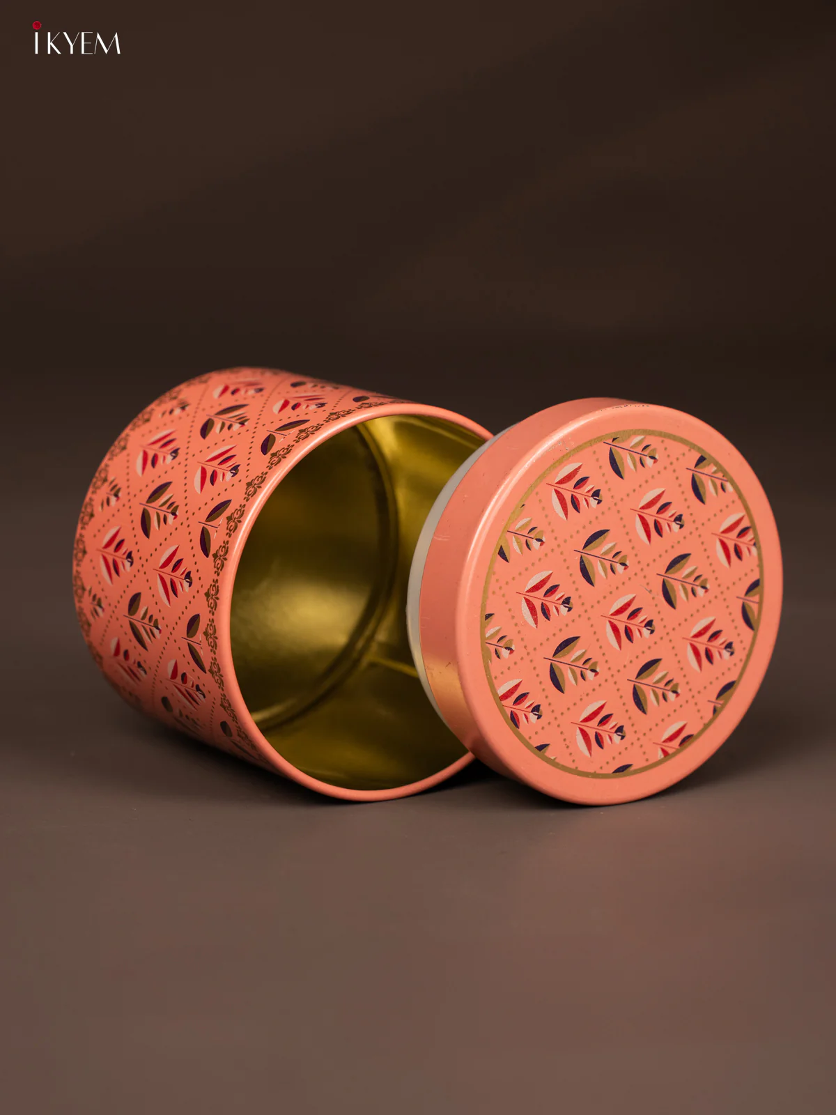 Digital Printed Dry Fruit & Snacks Tin Jar Cylinder - 3 inch - Light Pink - KH19123 - Image 4