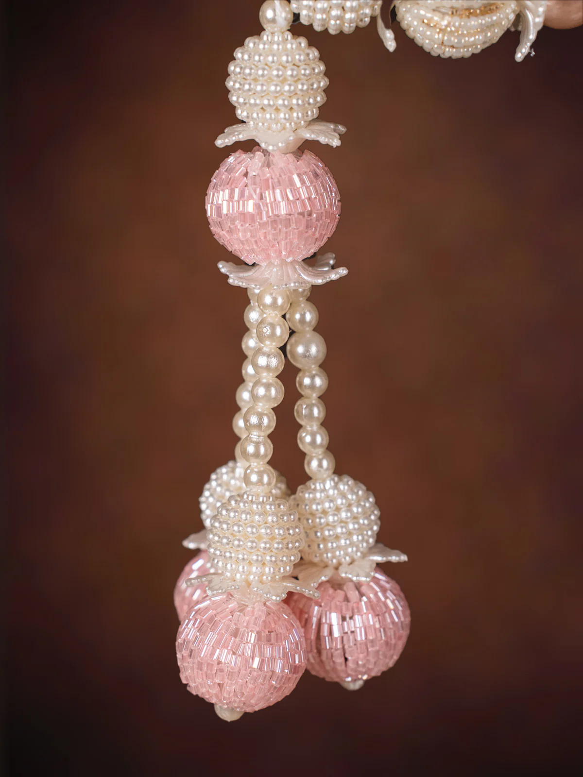 Artificial flowers Toran - White & Baby Pink - KH21233 - Image 2