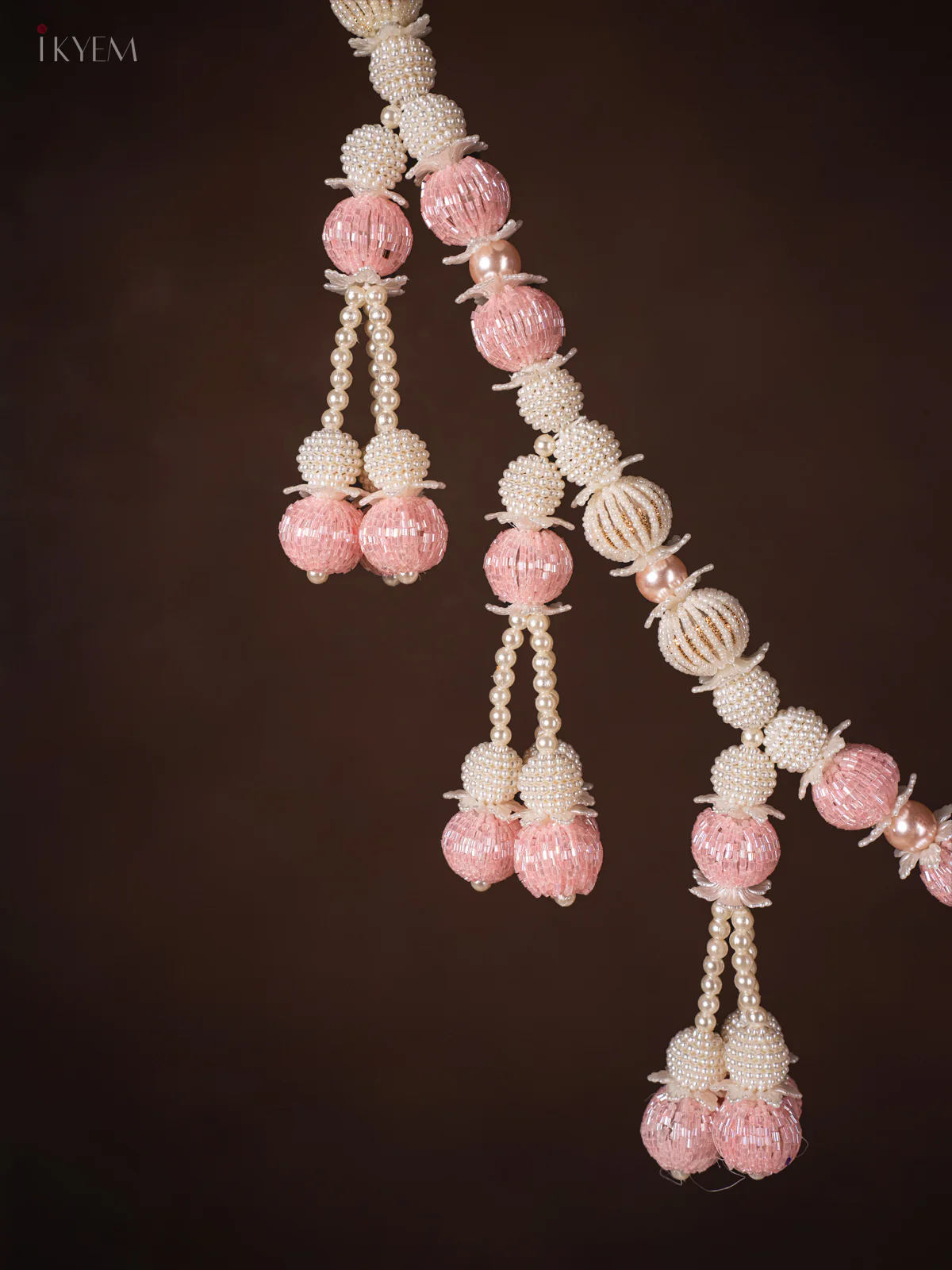 Artificial flowers Toran - White & Baby Pink - KH21233 - Image 3