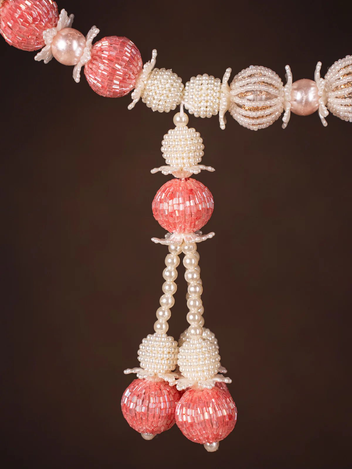 Artificial flowers Toran - White & Peach - KH21235 - Image 2