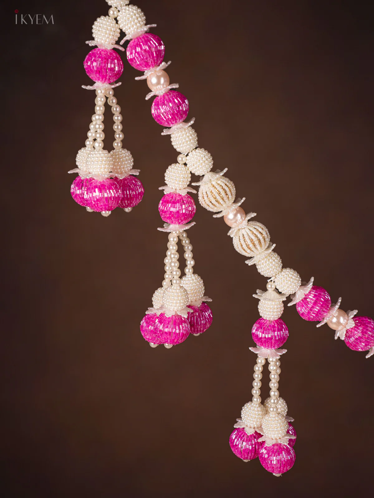 Artificial flowers Toran - White & Purple - KH21239 - Image 3