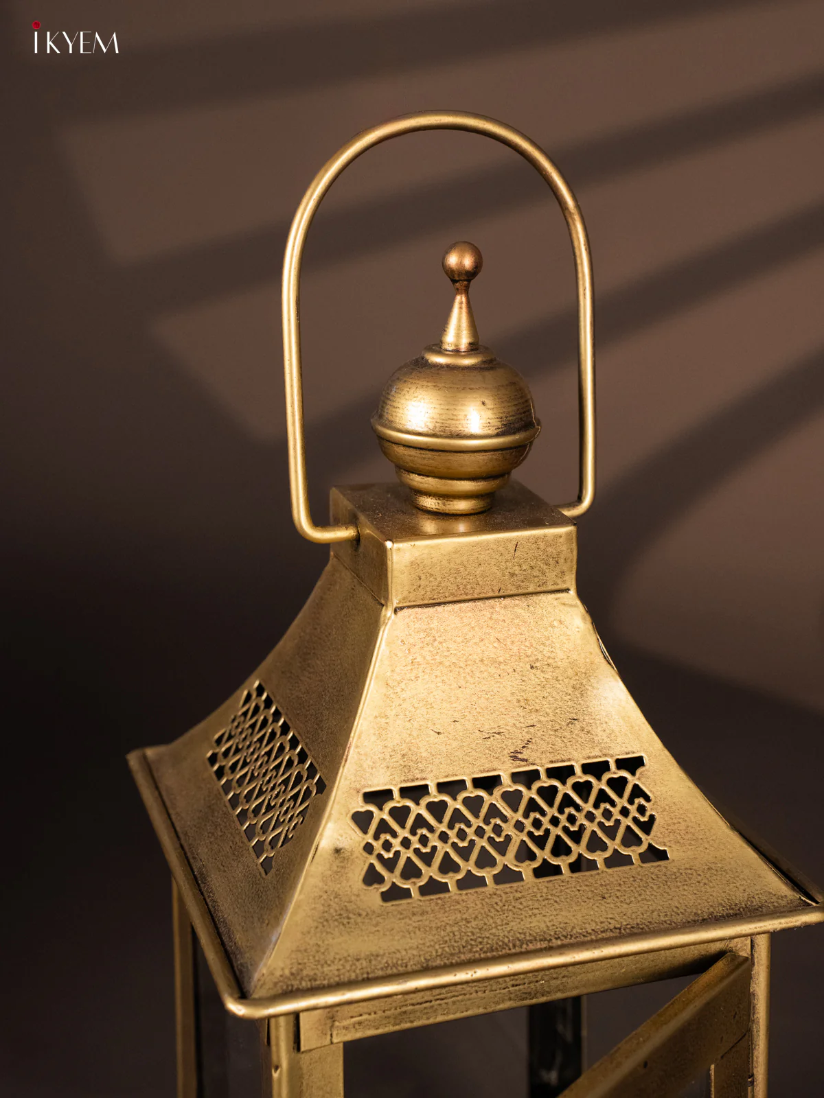 Metal Glass Lantern - Big - 15 Inches - KH21265 - Image 5