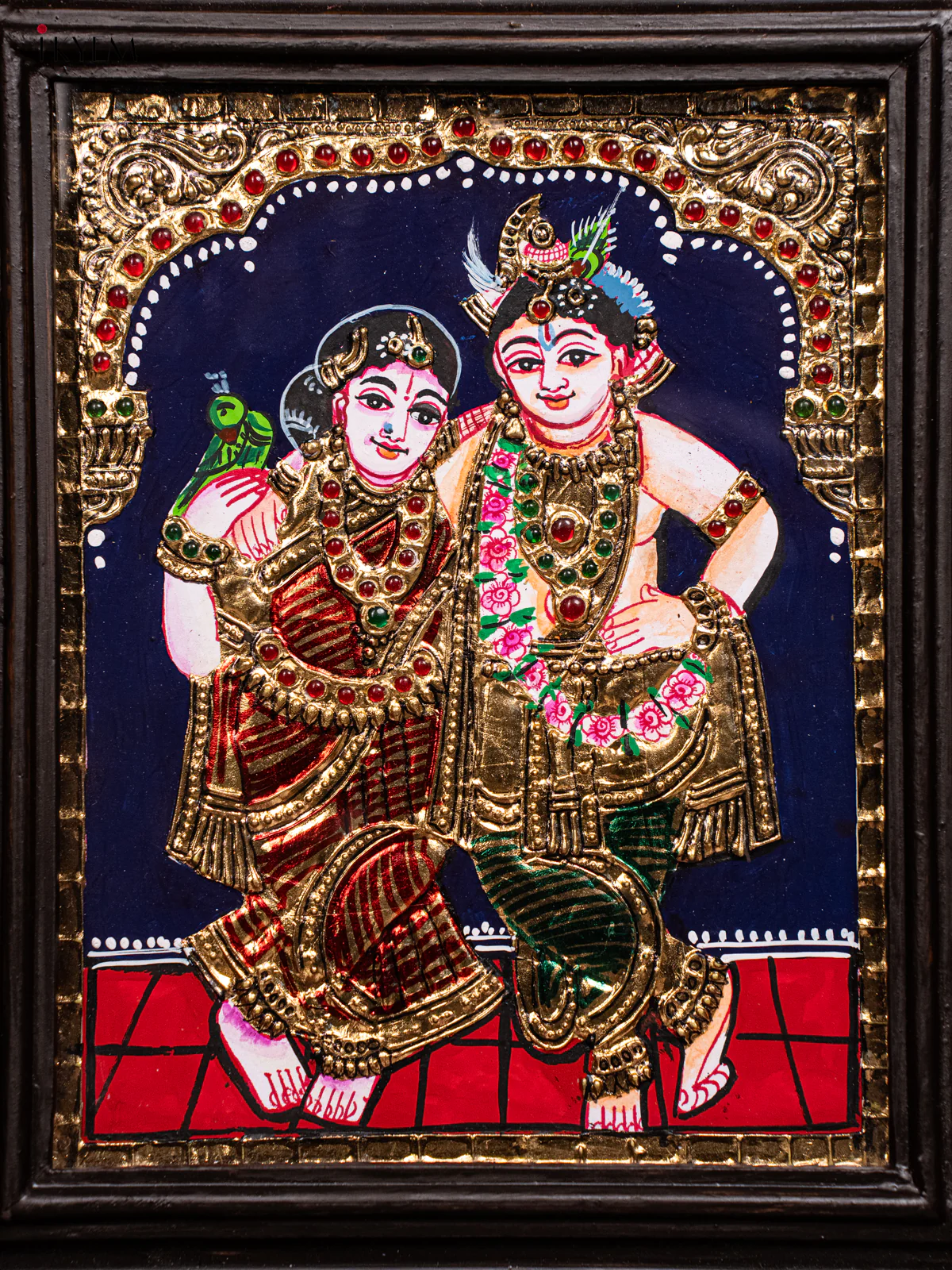Radha Krishna - Tanjore Painting (13x11) - Image 3