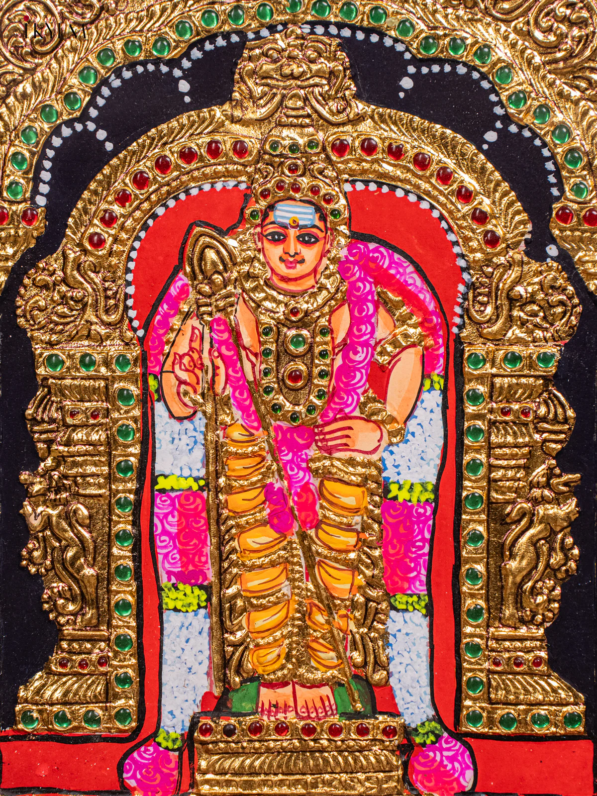 Murugar - Tanjore Painting (13x11) - Image 3