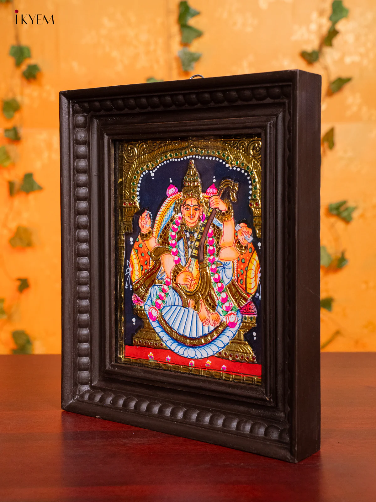 Saraswathi - Tanjore painting (13 x 11) - KH26158 - Image 4