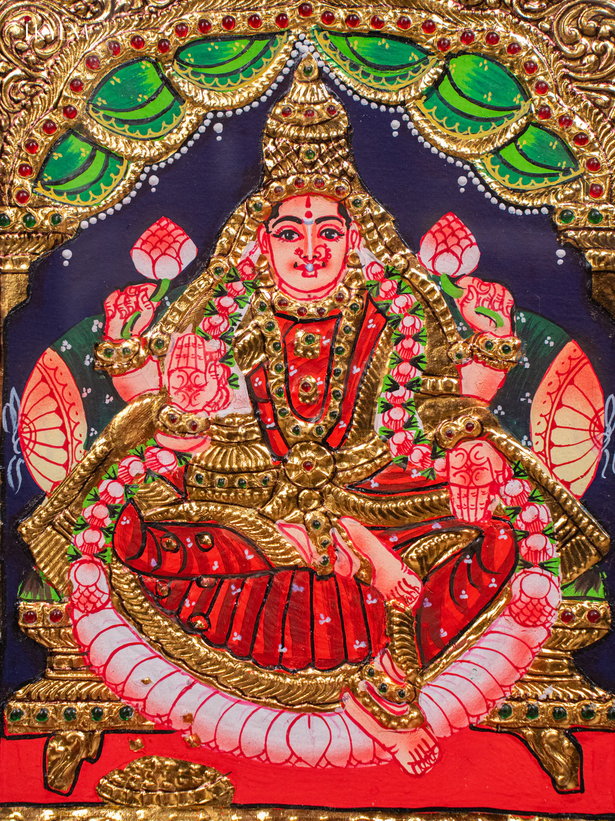 Lakshmi - Tanjore painting (13 x 11) - KH26160 - Image 3