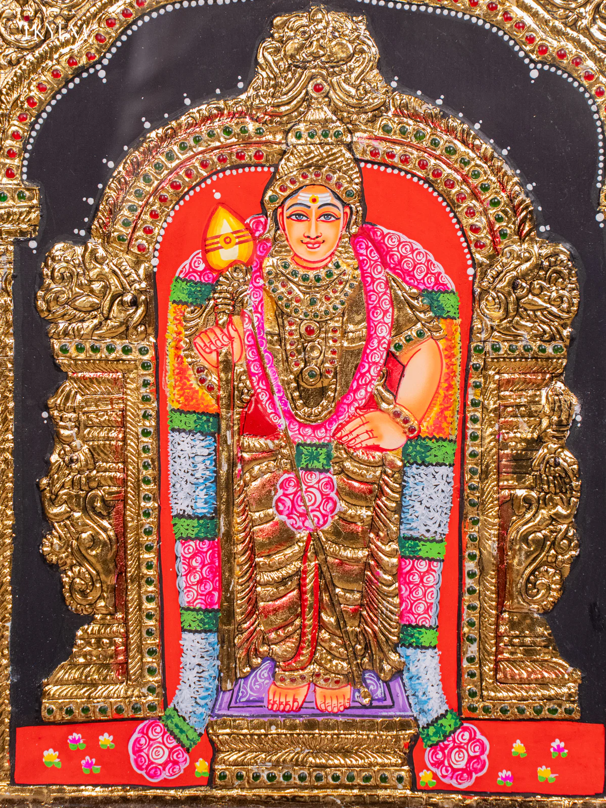 Murugan Tanjore painting - (18 x 15) - KH26184 - Image 3
