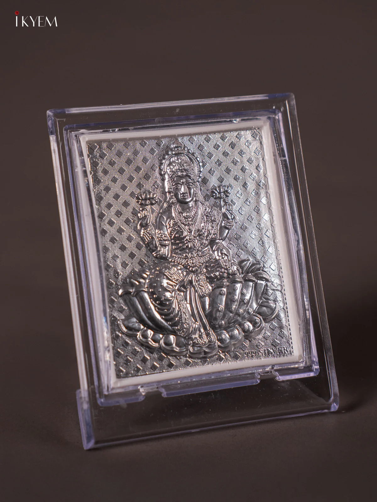 German Silver Lakshmi Photo Frame with Stand - 4 Inches - KH26191 - Image 3