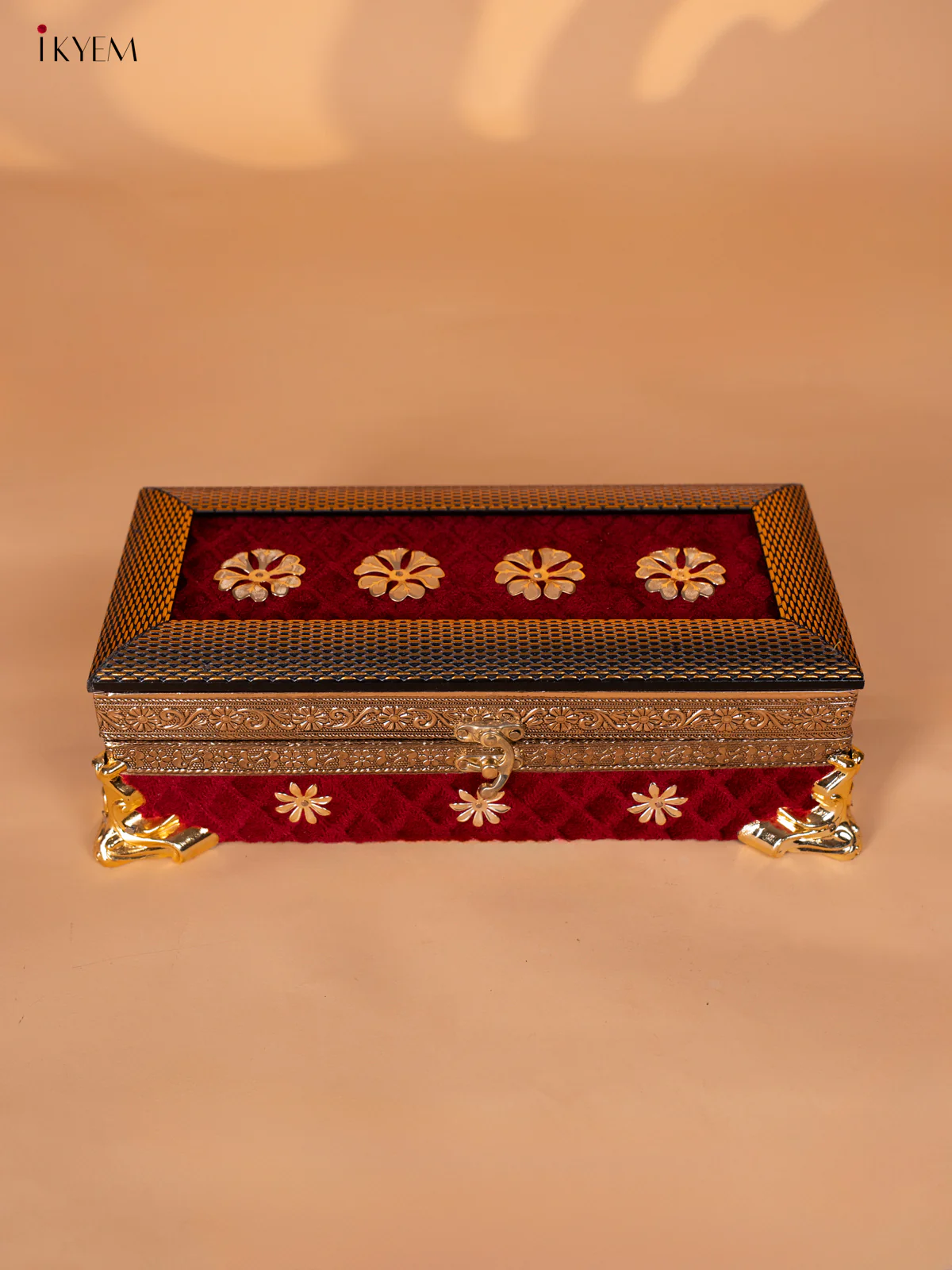 Dry Fruit Gift Box 3 Jar with Glass (11x5) Inches - KI03144