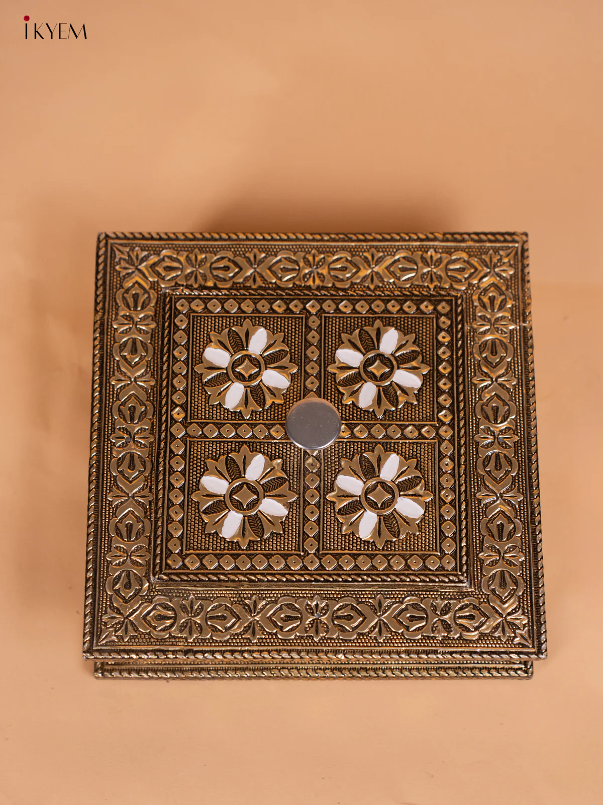Flower design Dry fruit Box - (6x6) Inches - KI03145 - Image 5