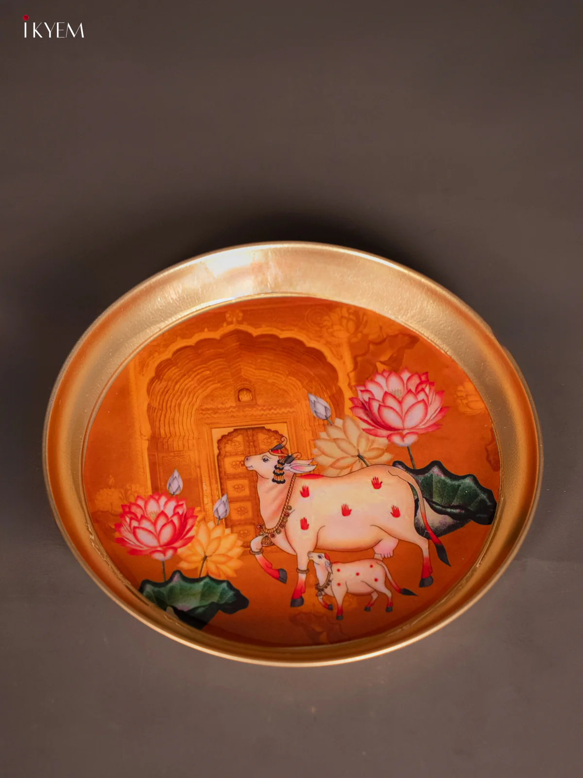 Barss Coated Plate Cow & Calf - Dark Orange - 8 Inches - KI06120 - Image 3