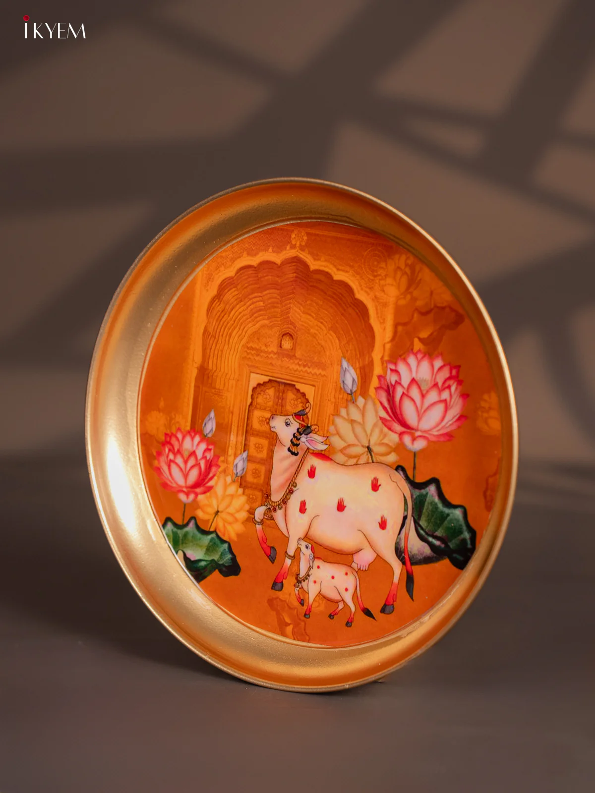 Barss Coated Plate Cow & Calf - Dark Orange - 8 Inches - KI06120 - Image 4
