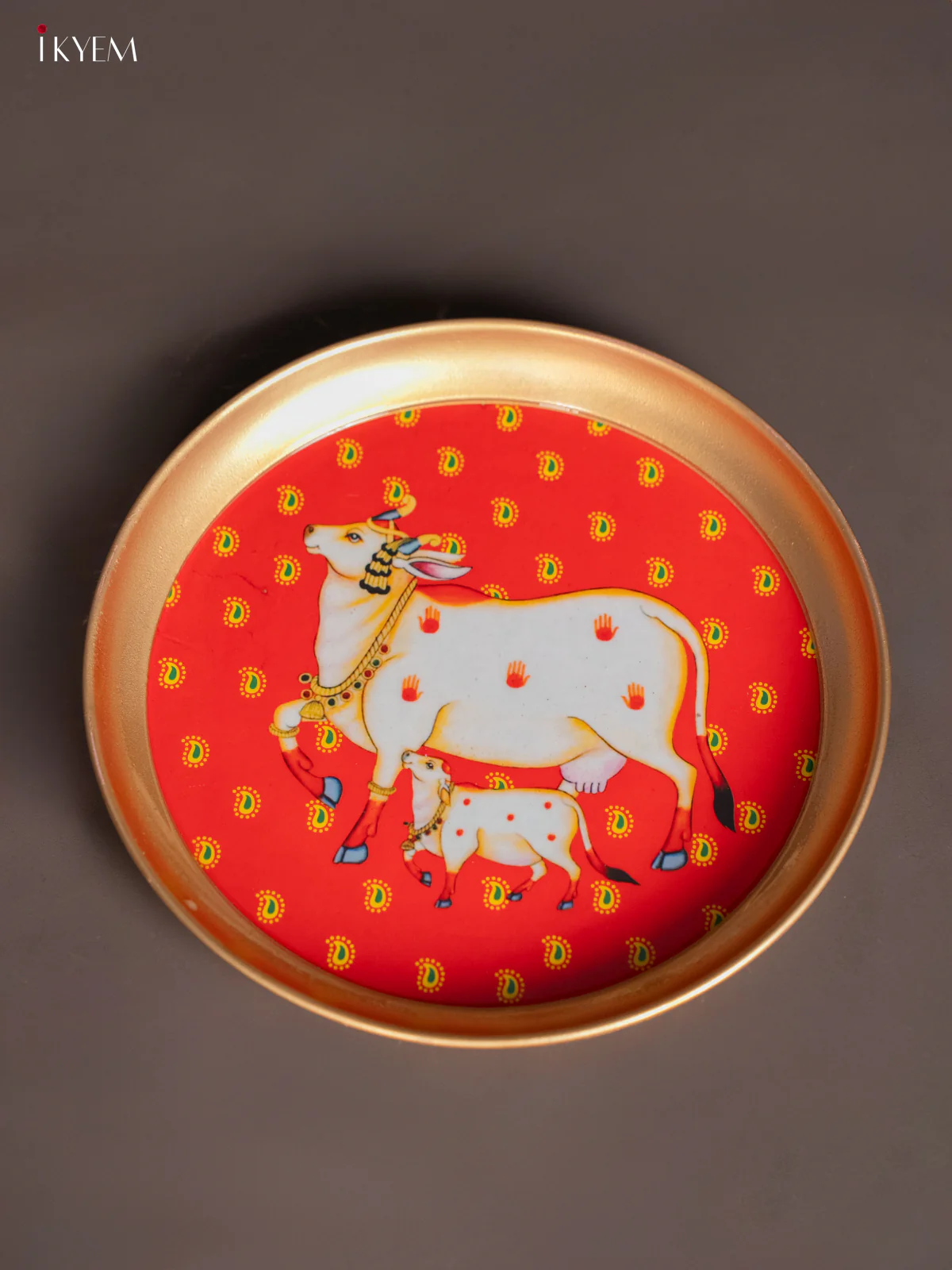 Barss Coated Plate Cow & Calf - Red - 8 Inches - KI06121 - Image 3