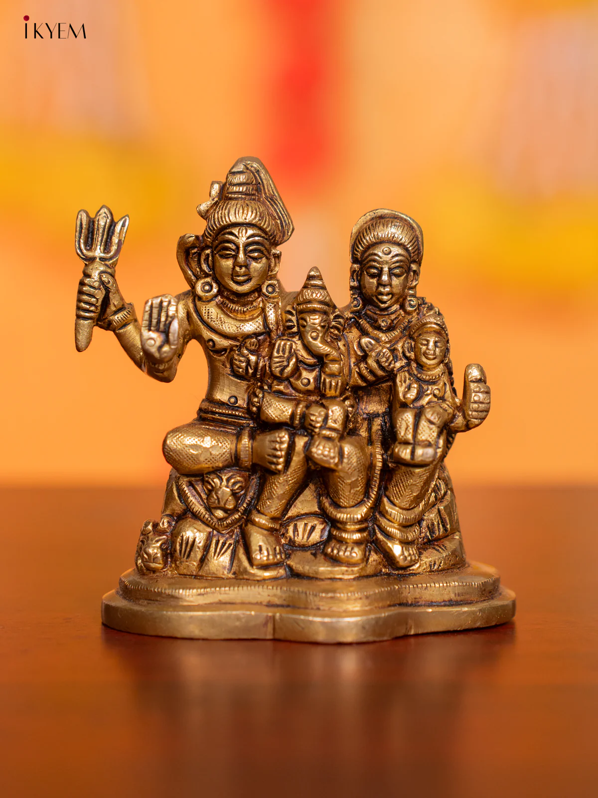 Brass Shiva Family Idol - 5 Inch - KI07119
