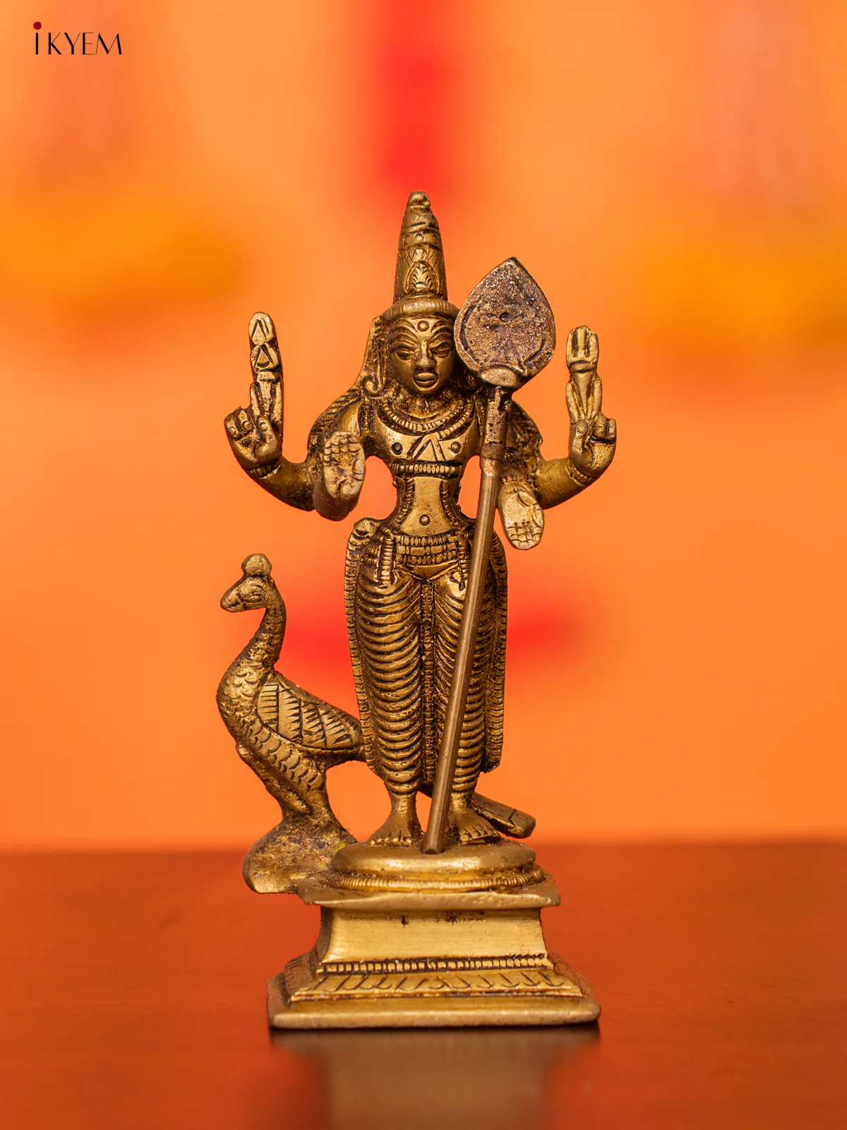 Brass Murugan Idol - 5 Inch - KI07152