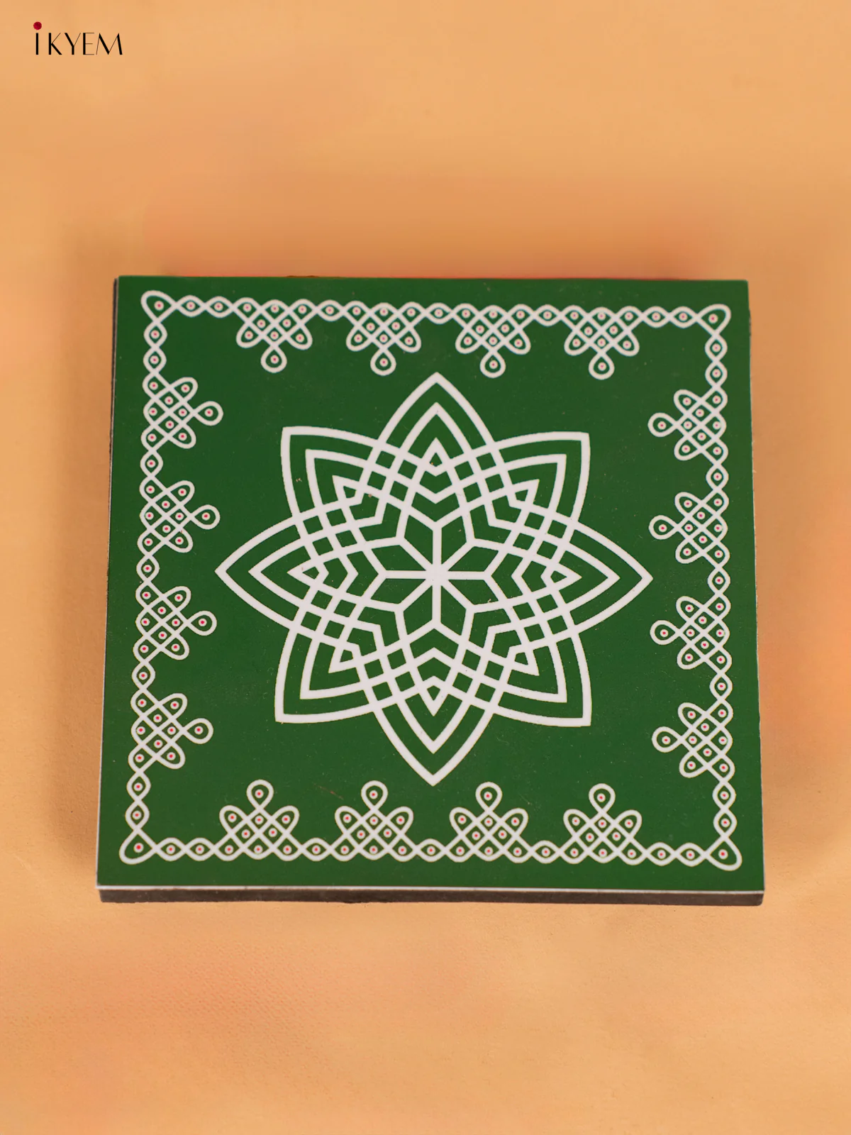 Digital Printed Aishwaryam Kolam Manai (4x4) Inches - KI08132 - Image 2
